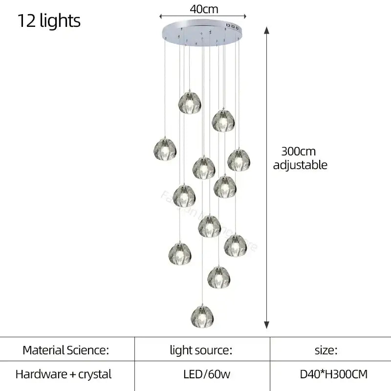 LED Crystal Pendant Light