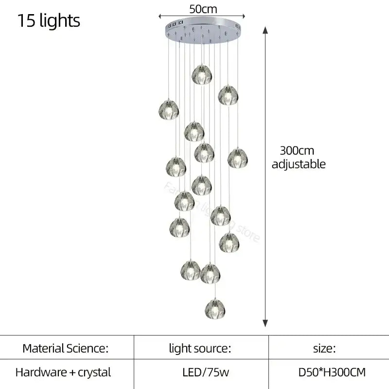 LED Crystal Pendant Light