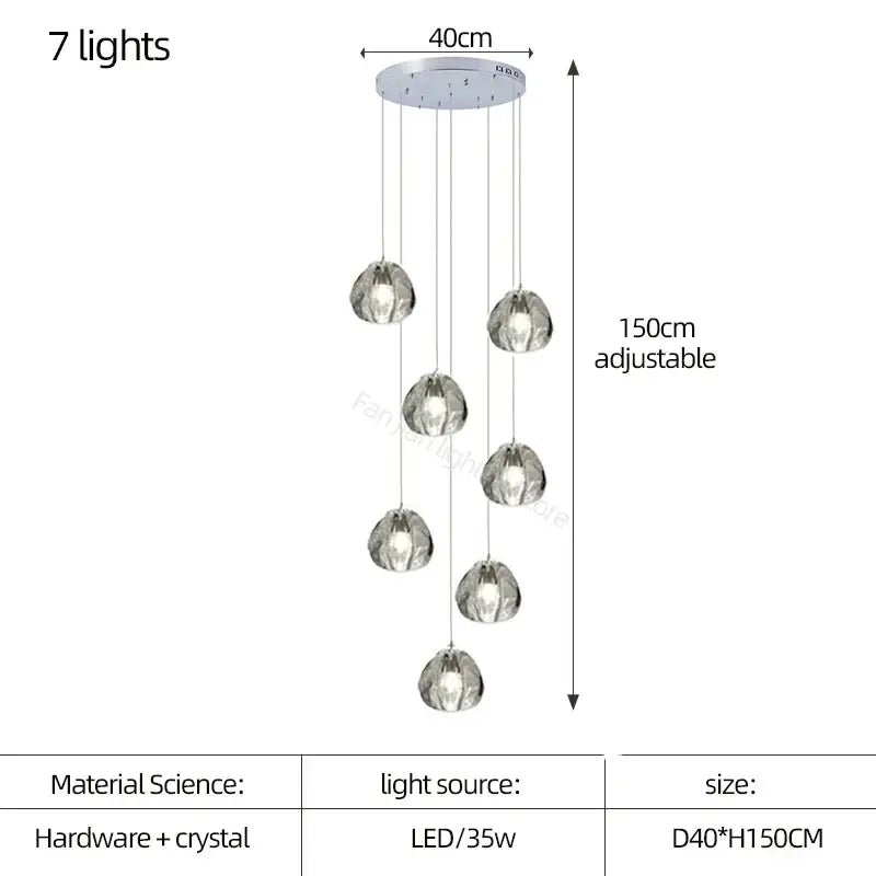 LED Crystal Pendant Light