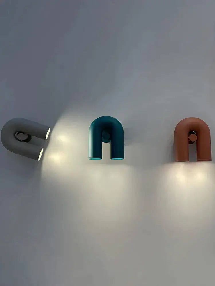 Terracotta U-Shaped Wall Lamp