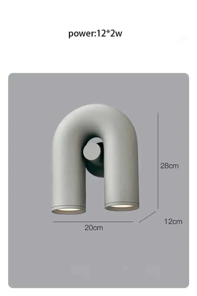 Terracotta U-Shaped Wall Lamp