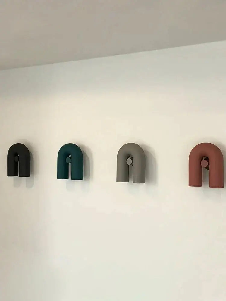Terracotta U-Shaped Wall Lamp