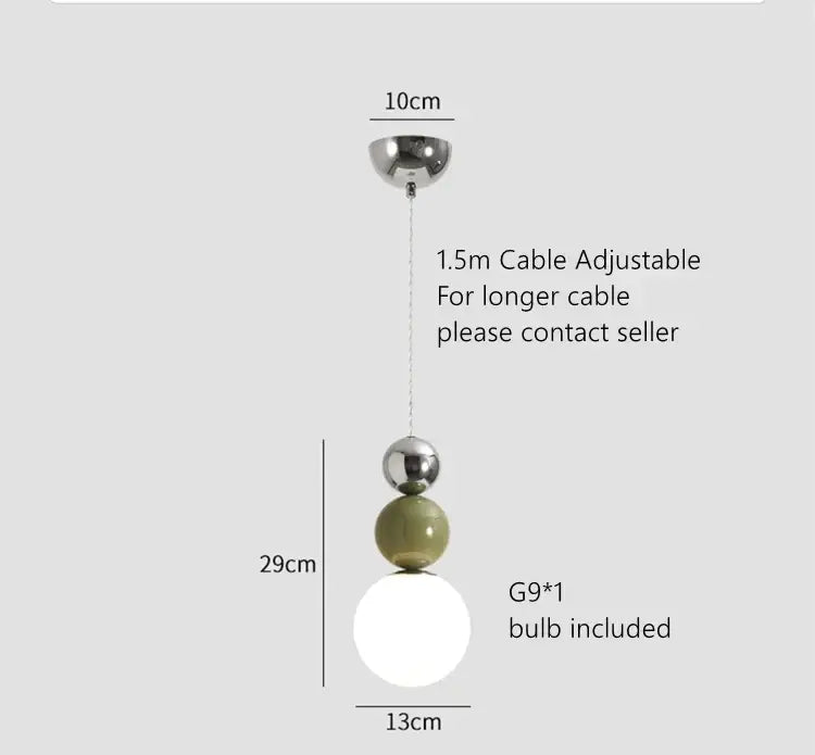 Sage Green Glass Pendant Light