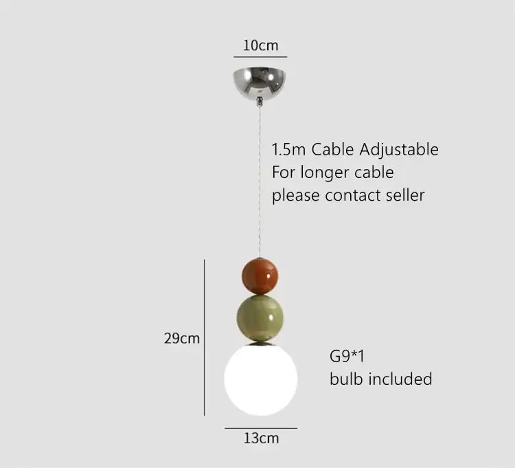 Sage Green Glass Pendant Light