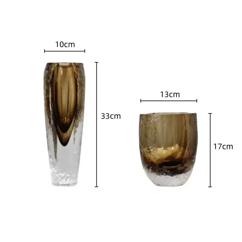 Brown Glazed Glass Vase