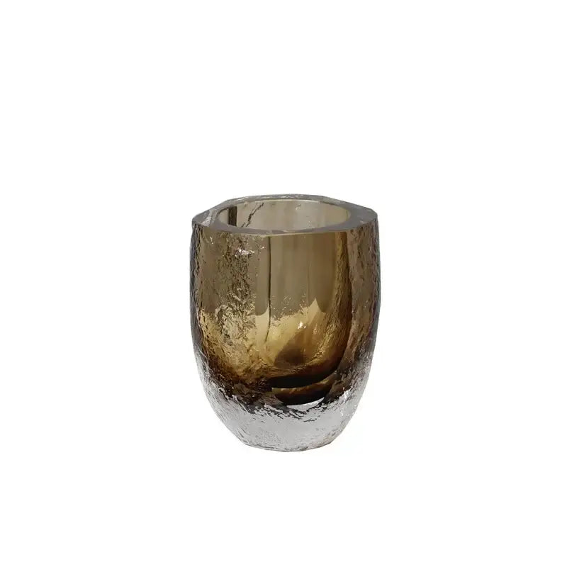 Brown Glazed Glass Vase