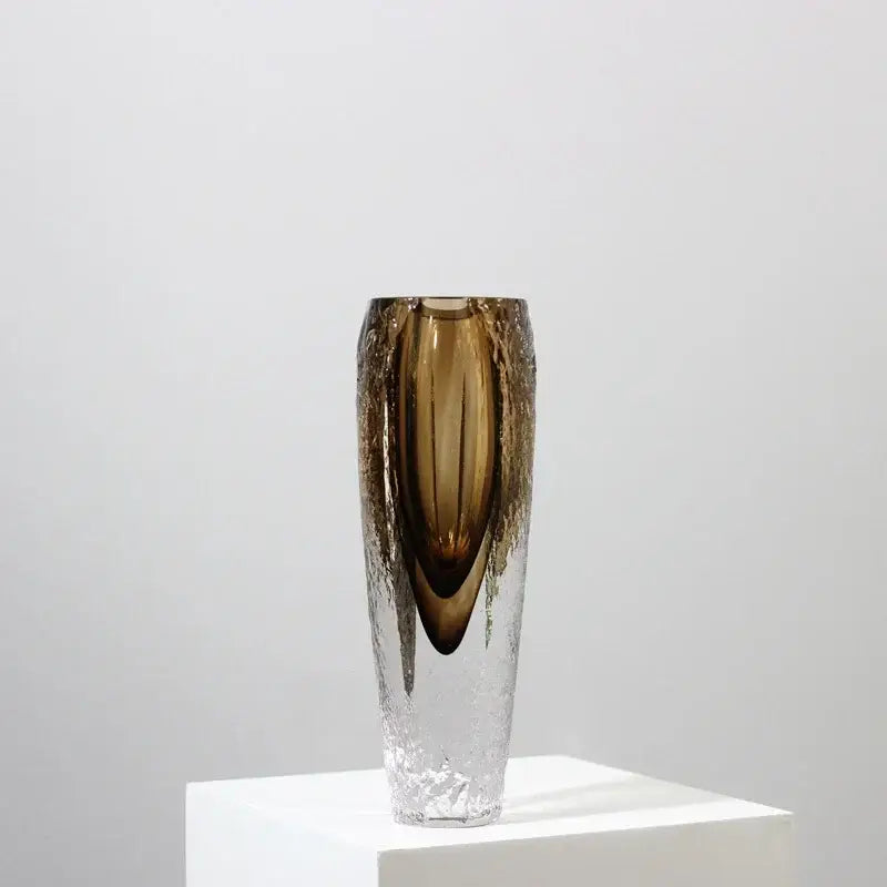 Brown Glazed Glass Vase