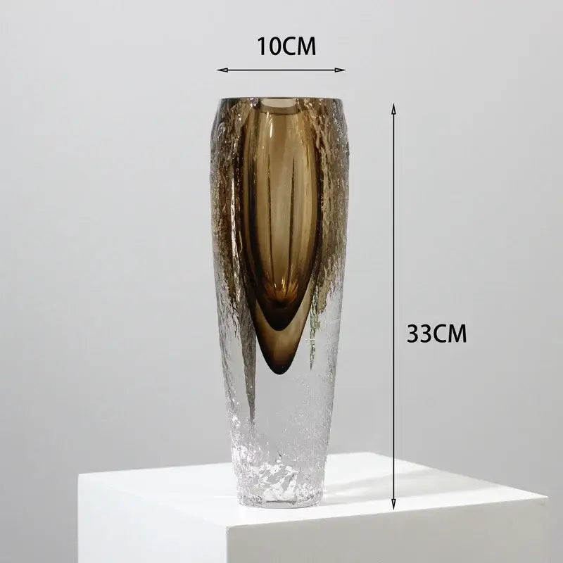 Brown Glazed Glass Vase