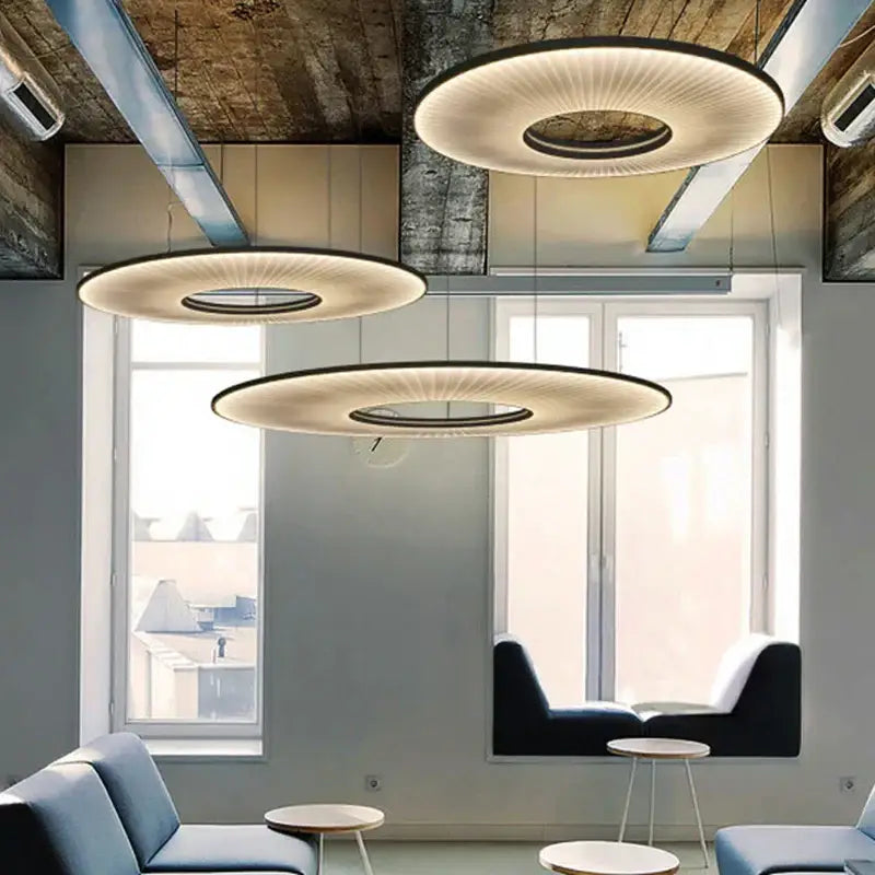 Fabric Round Pendant Light