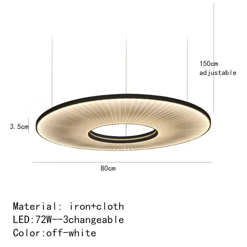 Fabric Round Pendant Light