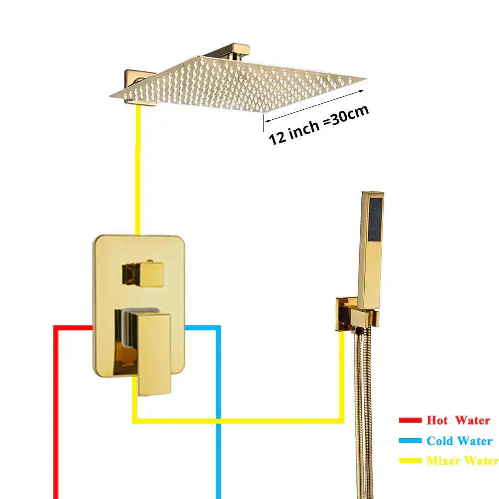 Gold Rain Shower Faucet