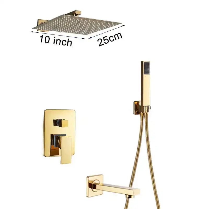 Gold Wall Shower Set