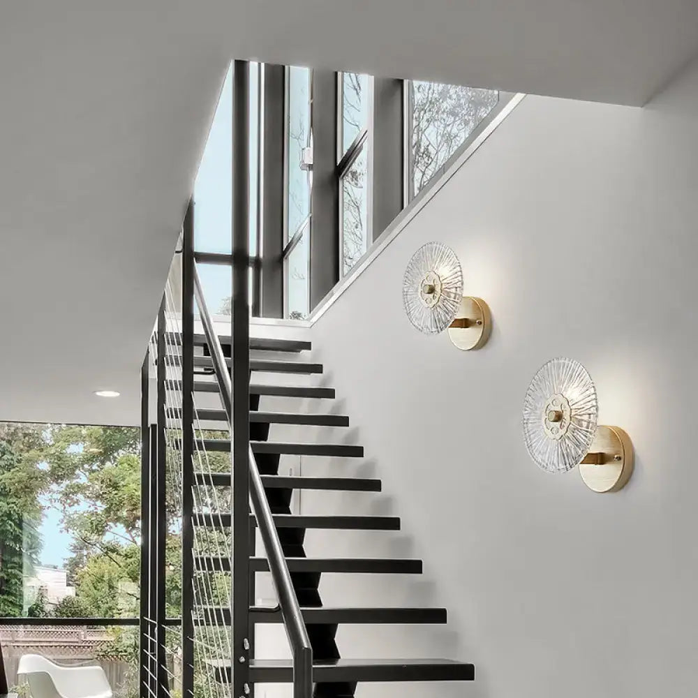 Gold Crystal Wall Sconce Timeless Metal Design