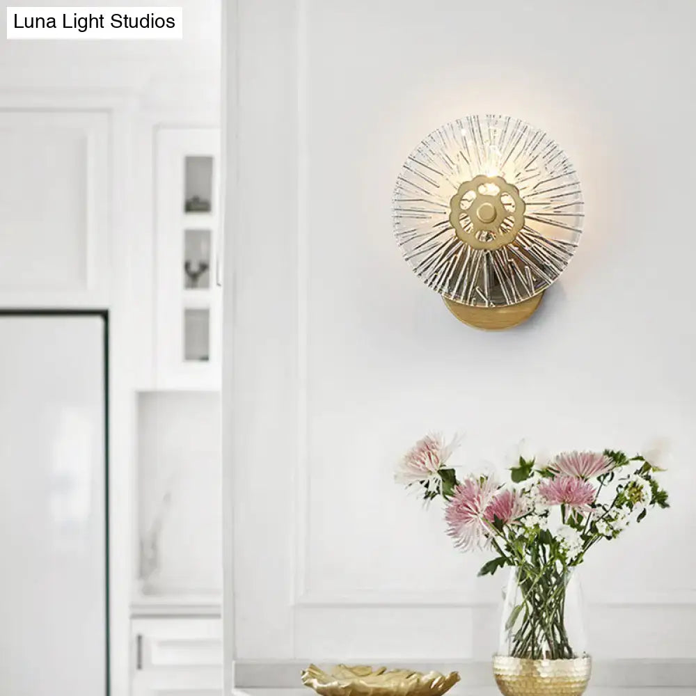 Gold Crystal Wall Sconce Timeless Metal Design