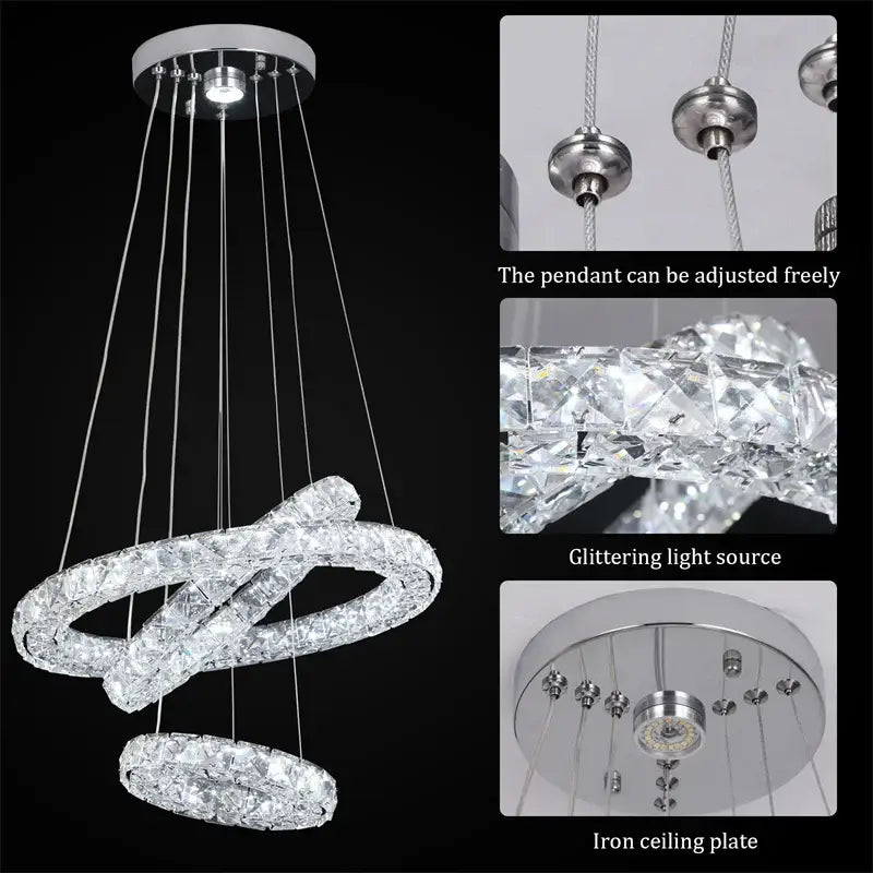 Spiral Crystal LED Chandelier