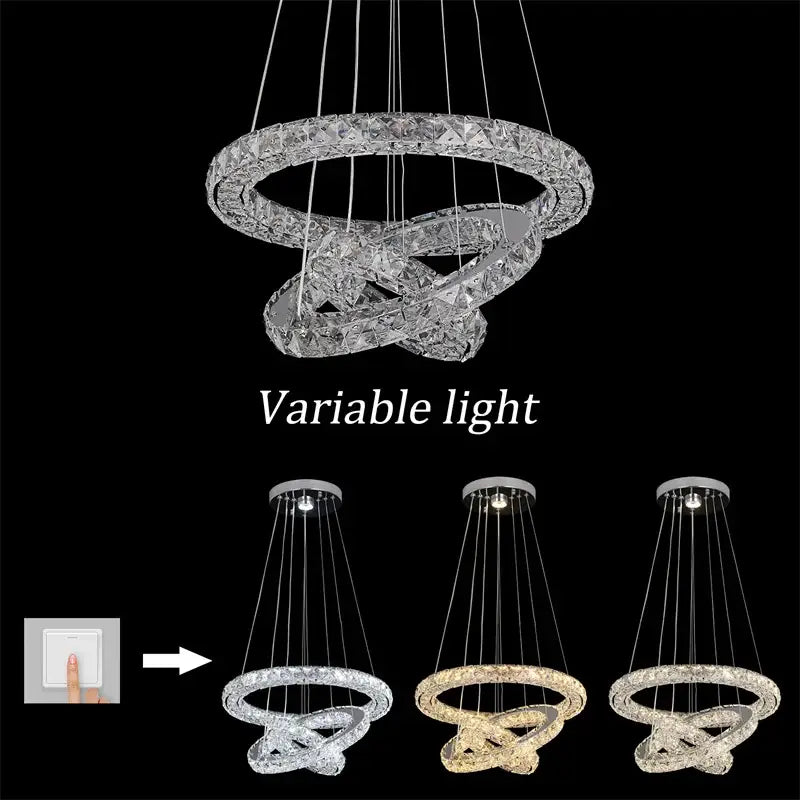 Spiral Crystal LED Chandelier