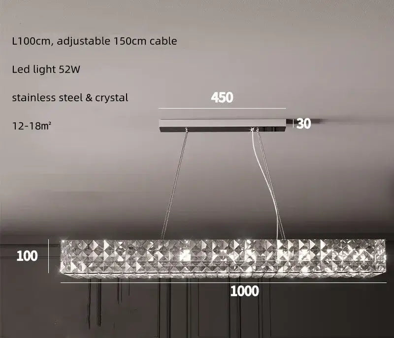 Tiered Crystal LED Chandelier