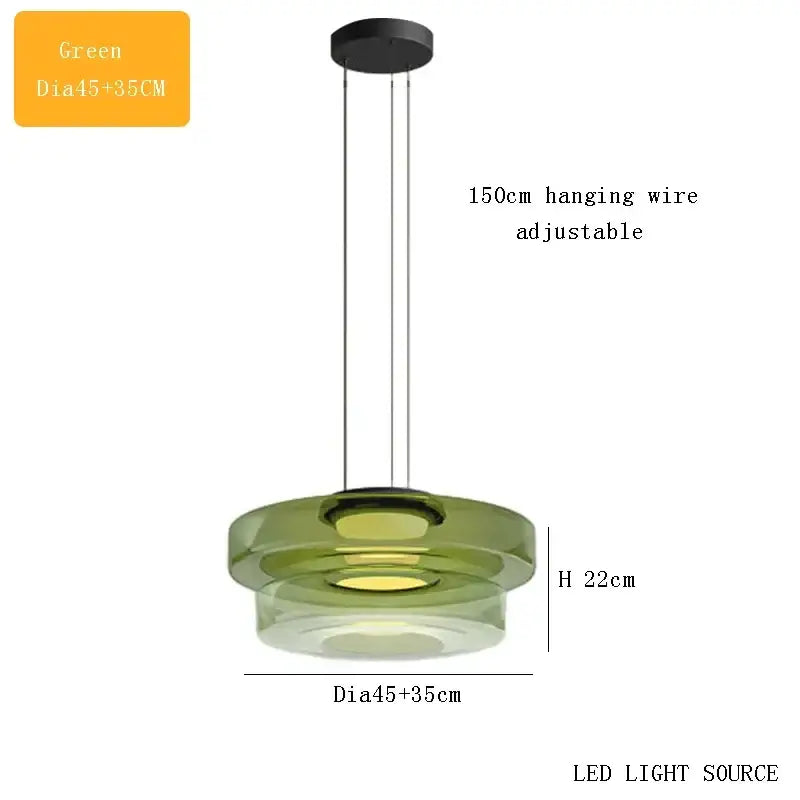 Amber Glass Danish Kitchen Pendant Light