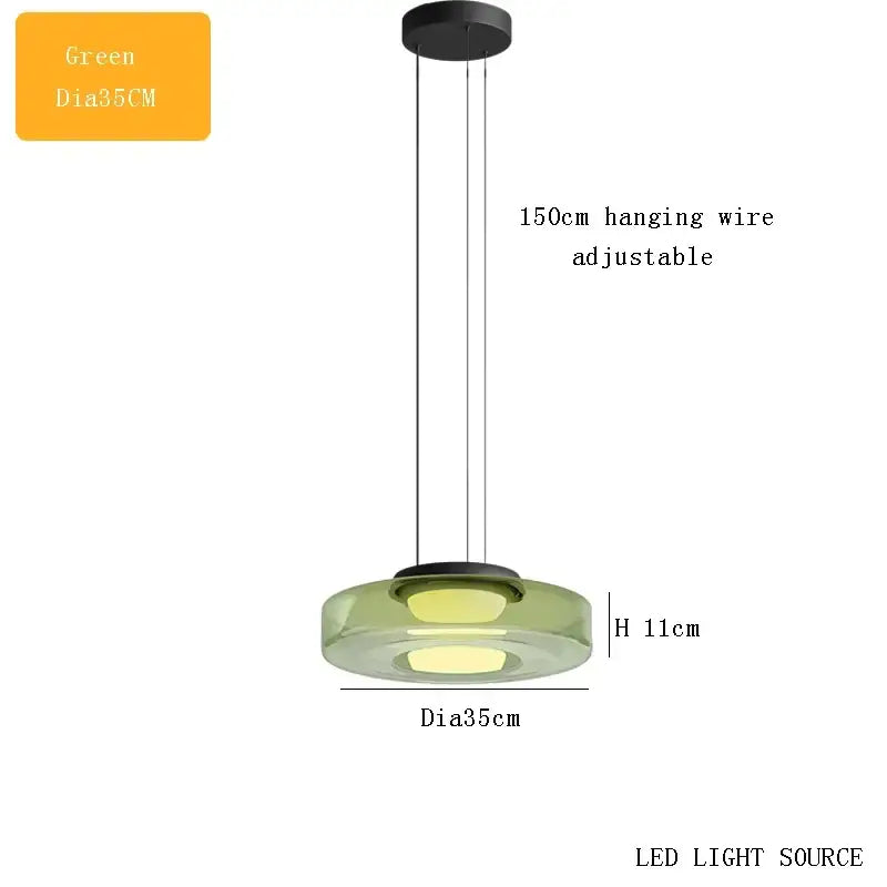 Amber Glass Danish Kitchen Pendant Light