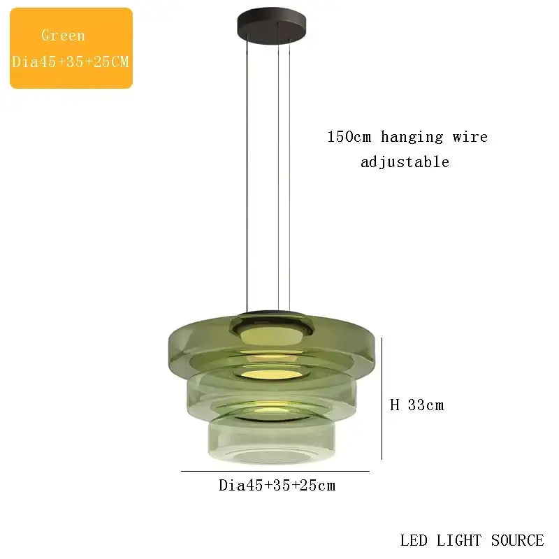Amber Glass Danish Kitchen Pendant Light