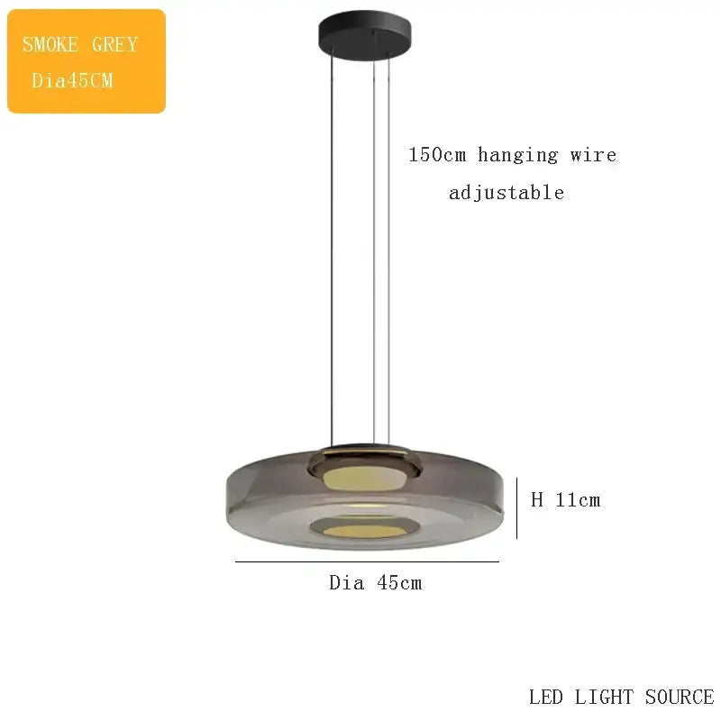 Amber Glass Danish Kitchen Pendant Light