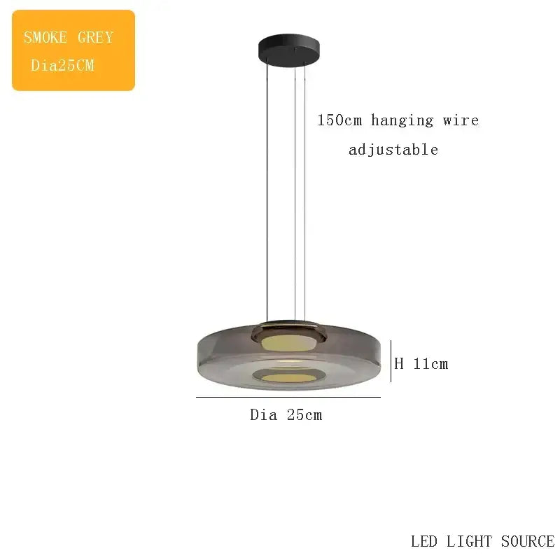 Amber Glass Danish Kitchen Pendant Light