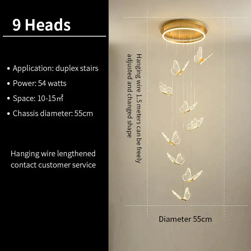 Butterfly Pendant Stair Light