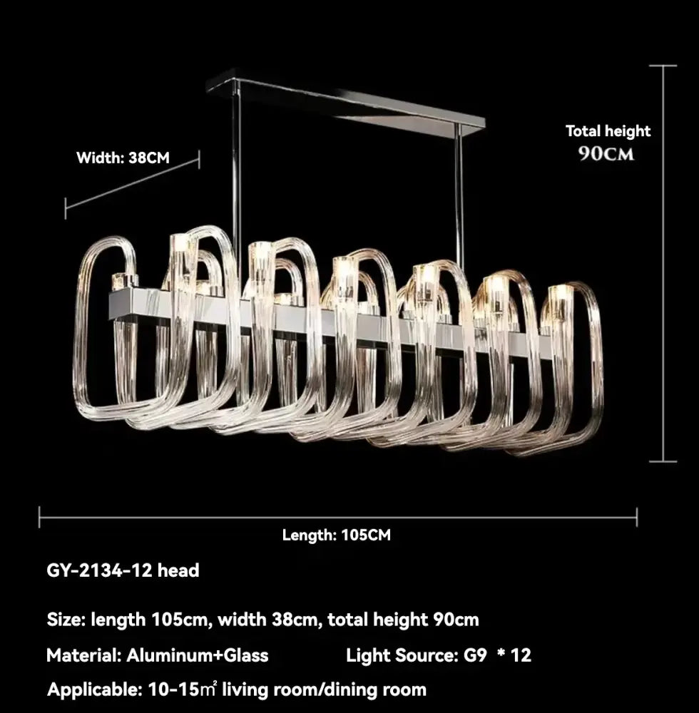 Glass LED Chandelier Light