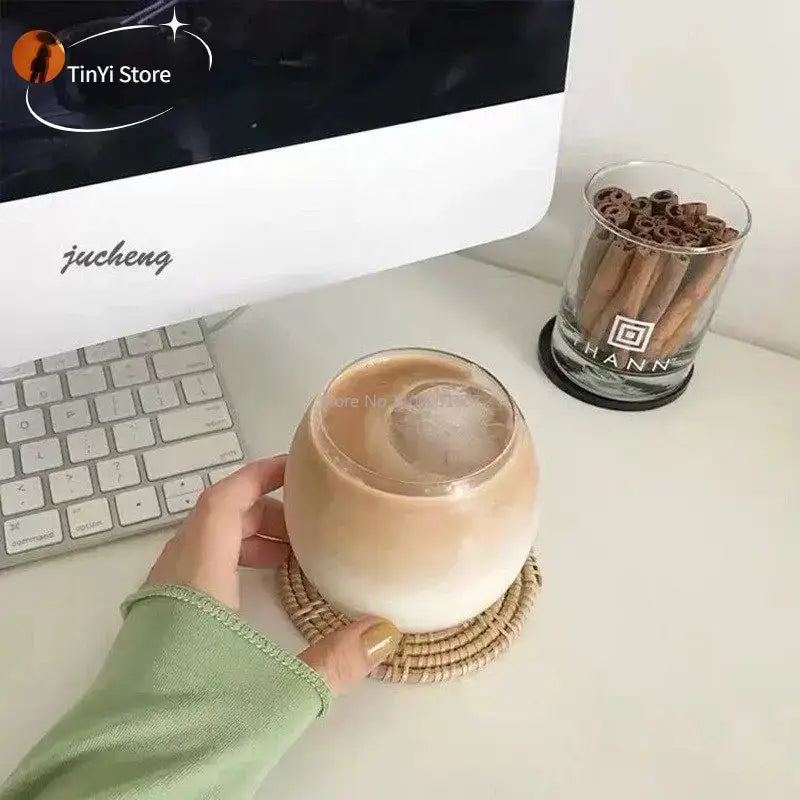 Amber Glass Coffee Mug