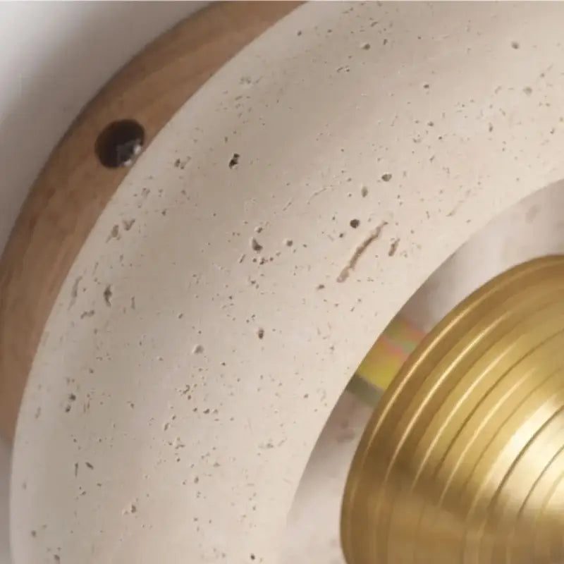 Travertine Walnut Ceiling Light