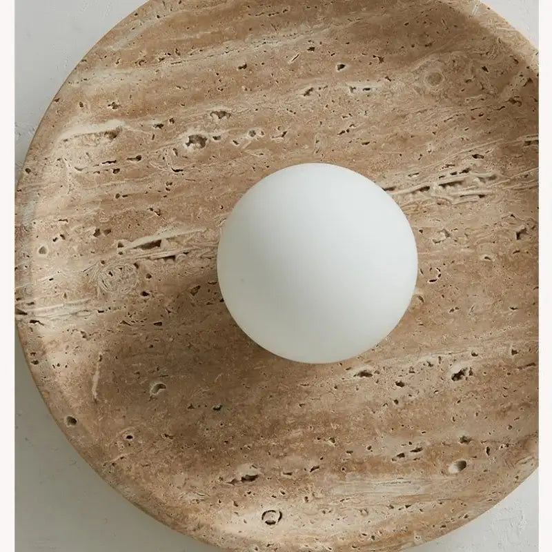 Yellow Travertine Ceiling Light