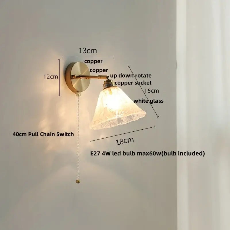 Turquoise Glass Wall Sconce