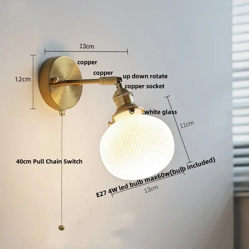 Turquoise Glass Wall Sconce