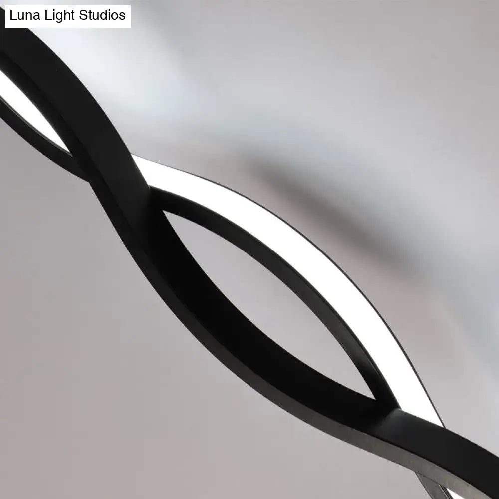 Black Acrylic Intertwined LED Wall Sconce