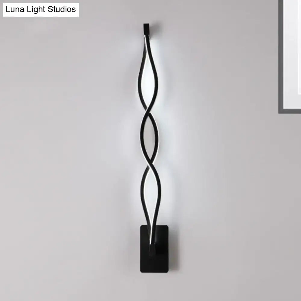Black Acrylic Intertwined LED Wall Sconce