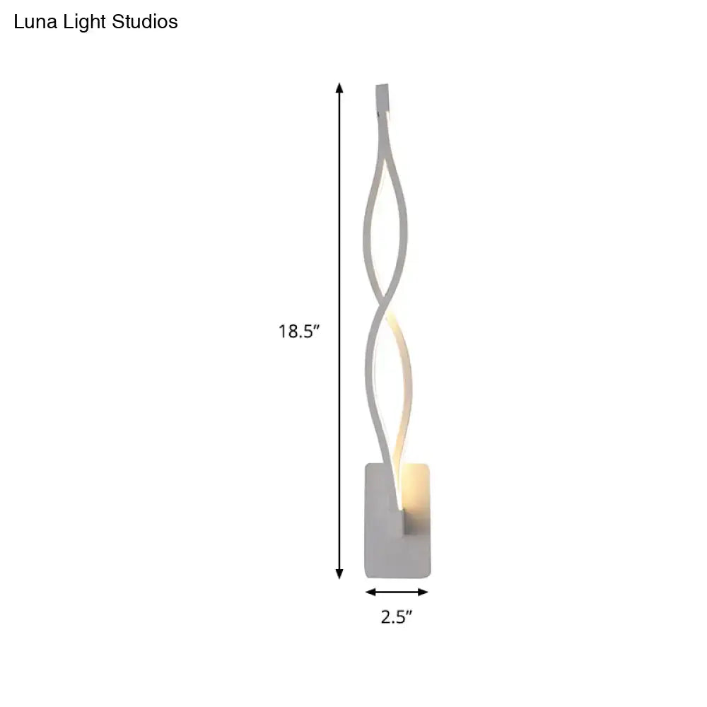 Black Acrylic Intertwined LED Wall Sconce