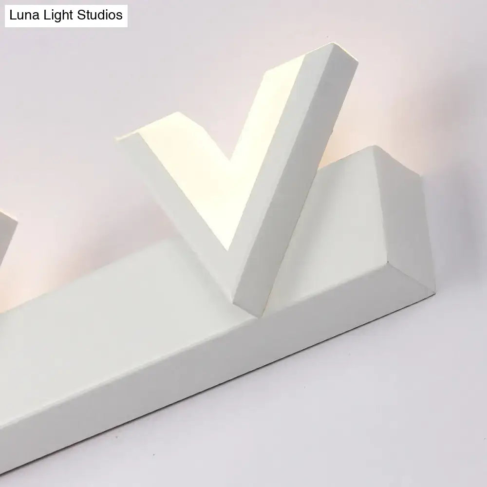 White V-Shape Vanity Light
