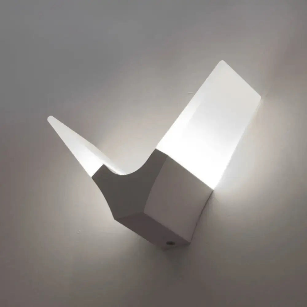 White V-Shape Sconce Light