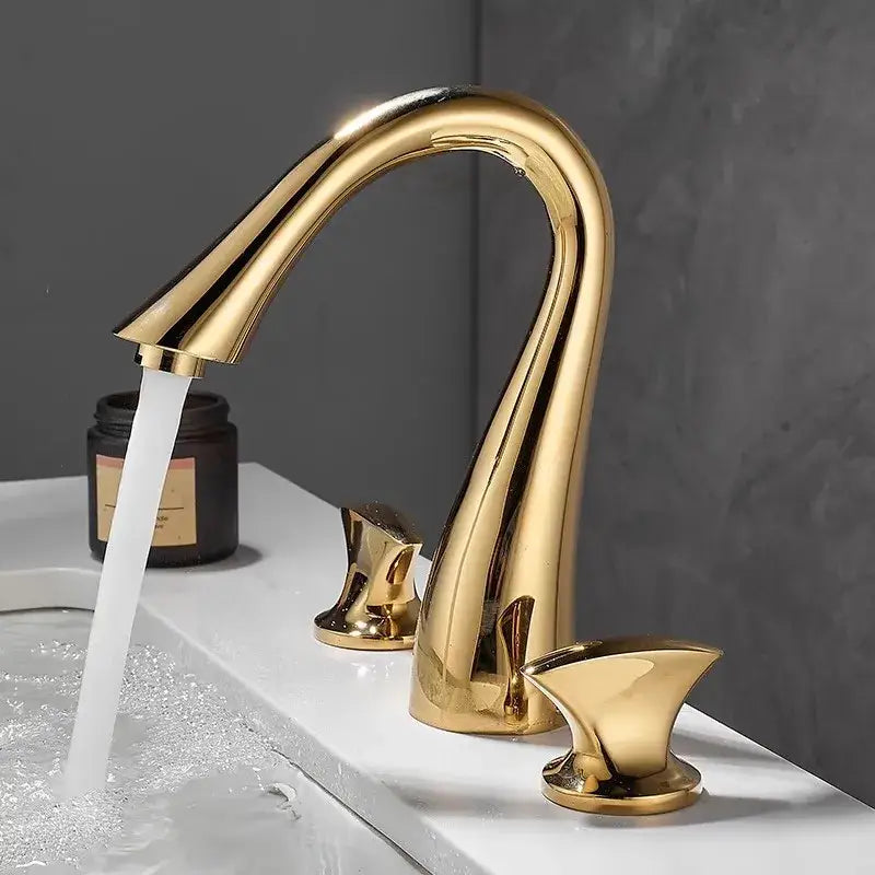 Black Gold Basin Faucet Waterfall Spout