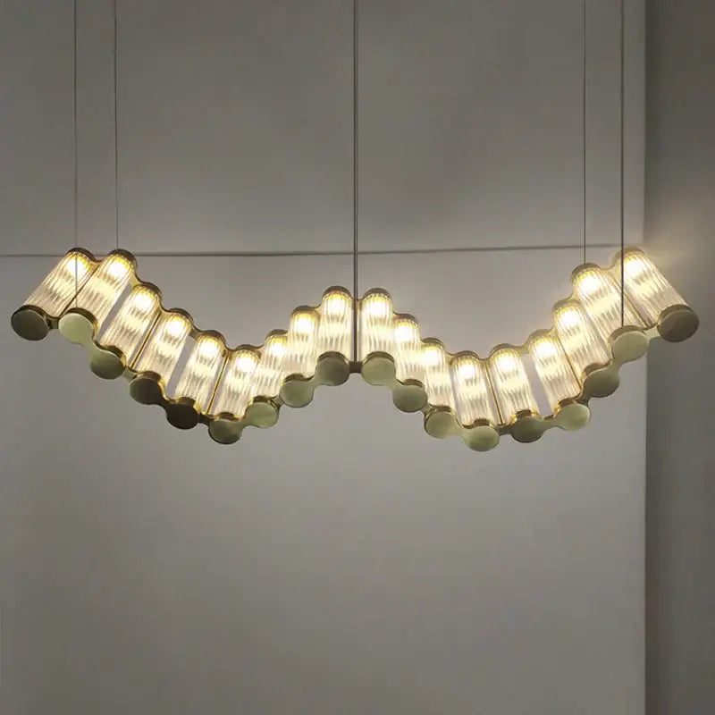Golden Wave Chandelier