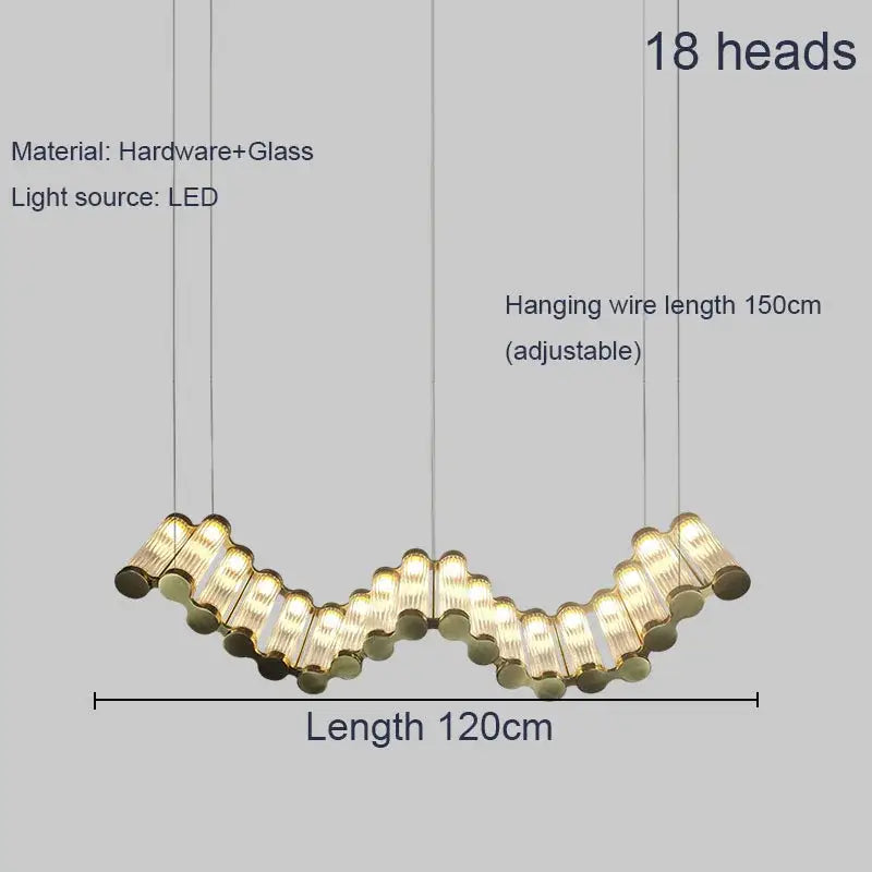 Golden Wave Chandelier