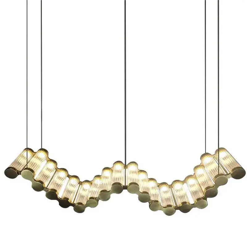 Golden Wave Chandelier