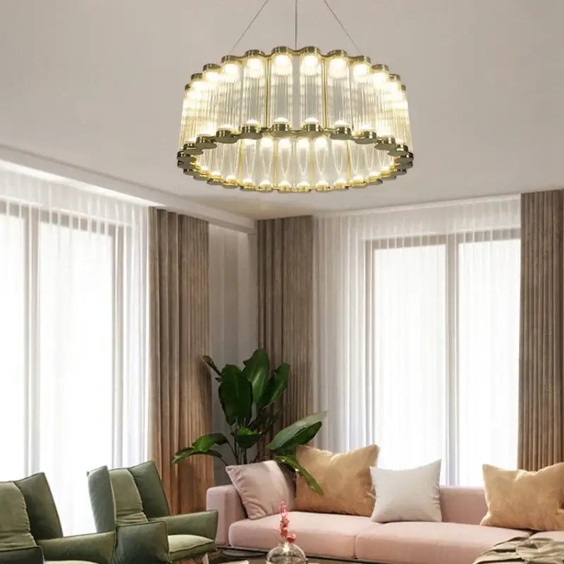 Golden Wave Chandelier