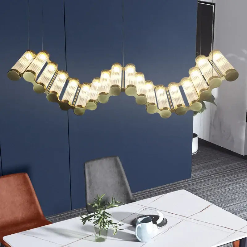 Golden Wave Chandelier
