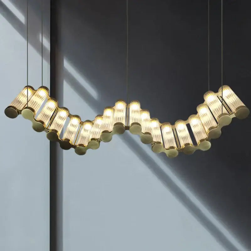 Golden Wave Chandelier