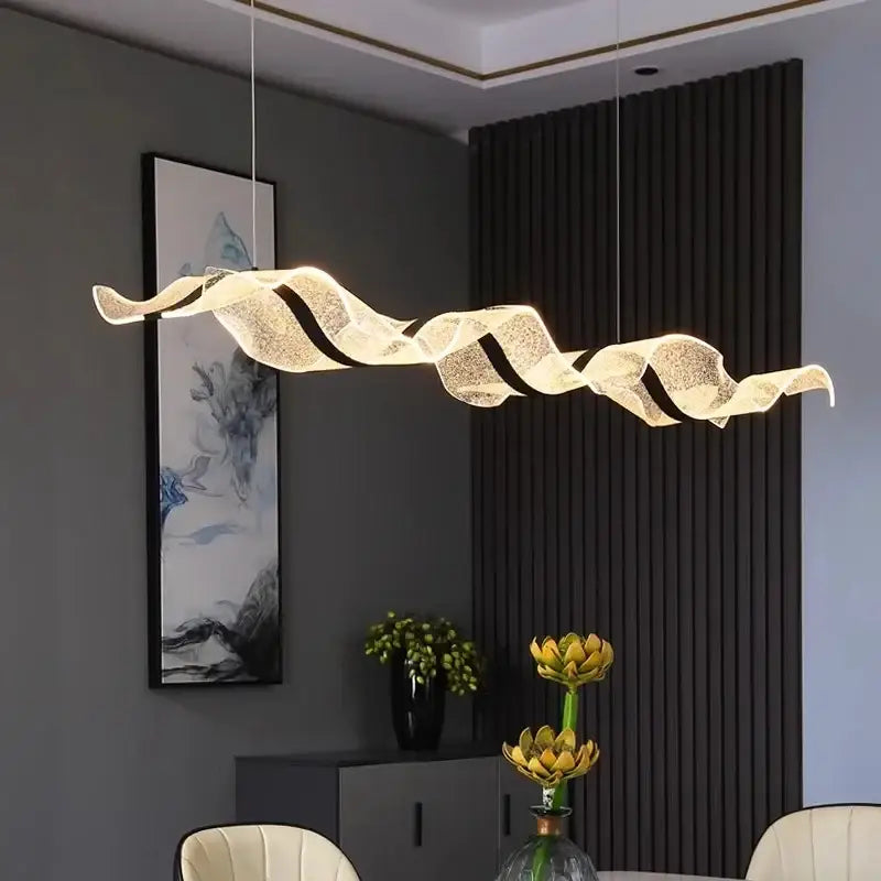 Glass Wave LED Chandelier