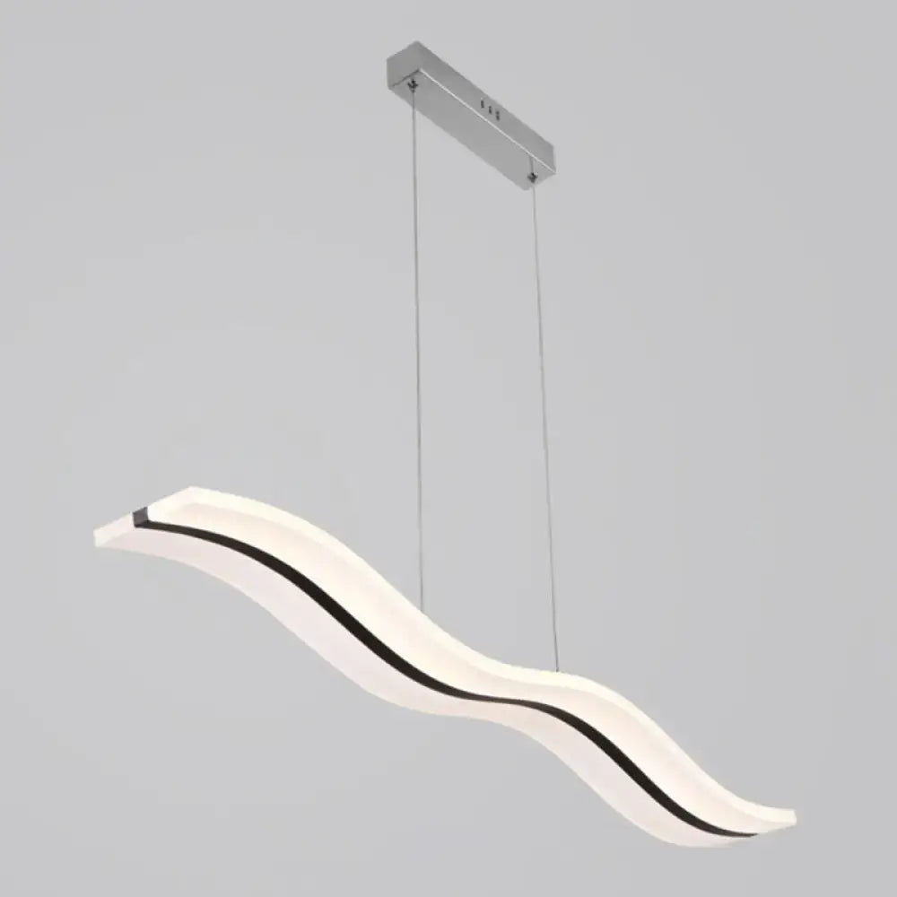 Chrome Wave LED Pendant