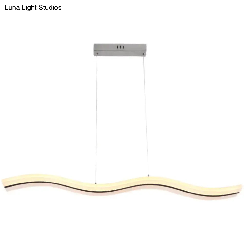 Chrome Wave LED Pendant