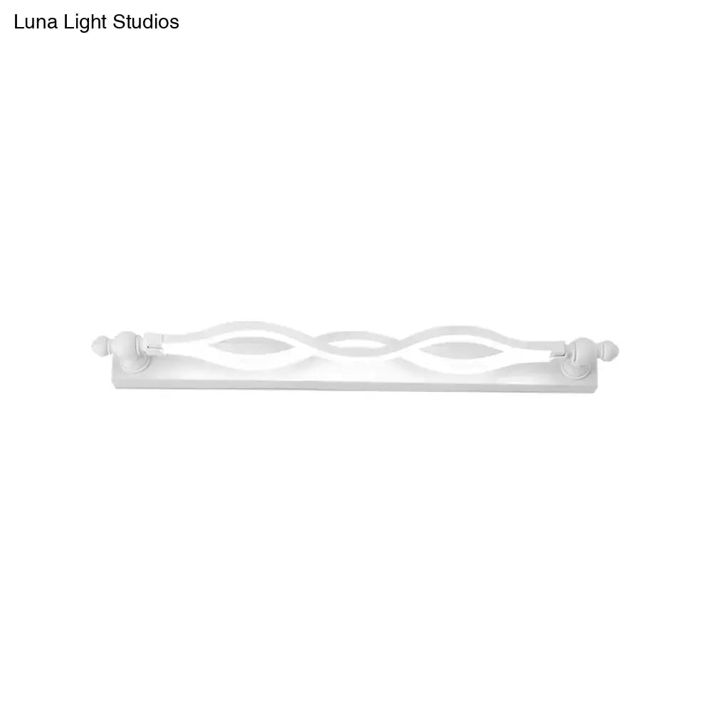 White Twist Vanity Sconce