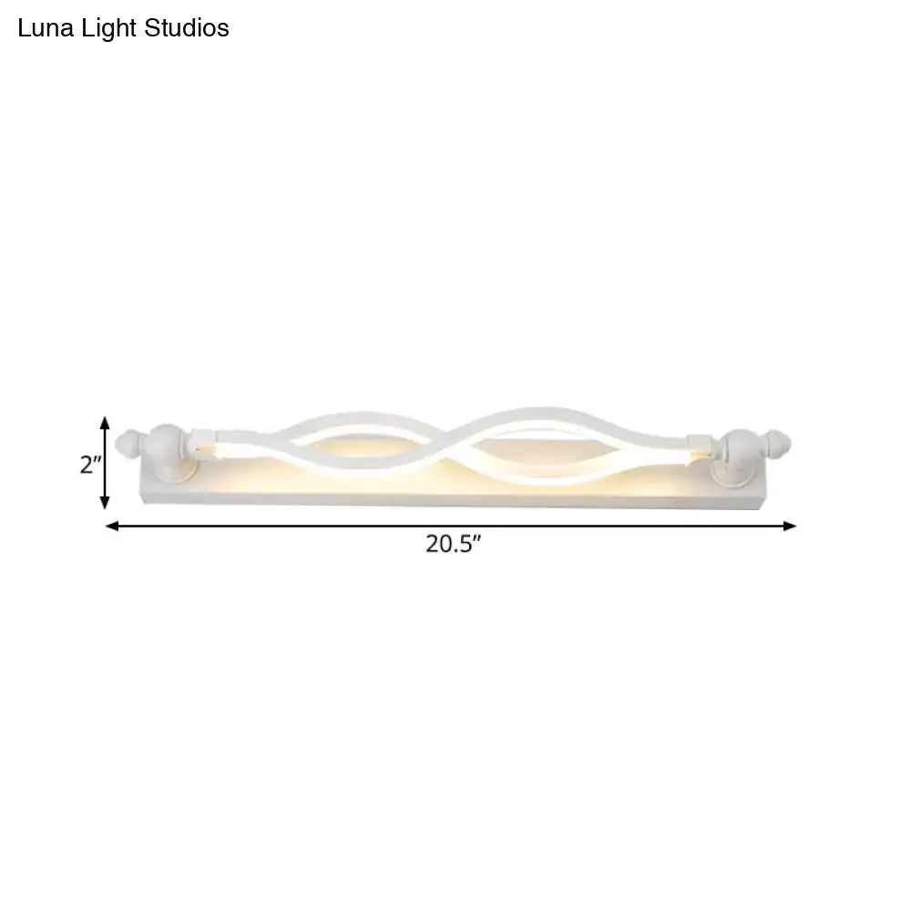 White Twist Vanity Sconce